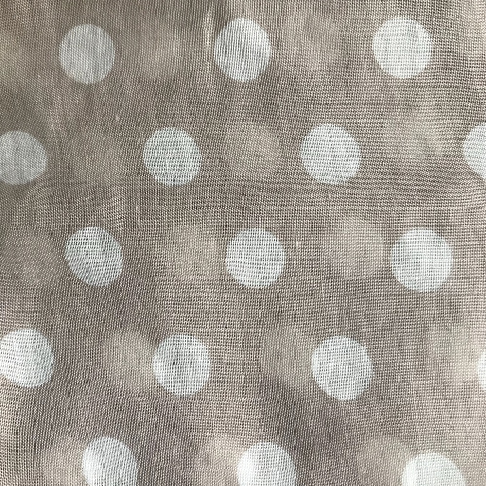 Beige polka dot scarf